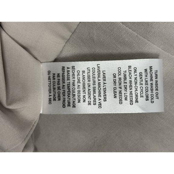 Tahari Women’s M Linen Tan Gray Moto Zip Up Jacket Utility Biker Western - Picture 7 of 8